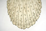Evening dress, cotton, metallic thread, French