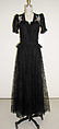Dinner dress, House of Paquin (French, 1891–1956), silk, cotton, French