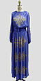 Dinner dress, House of Lanvin (French, founded 1889), silk, spangles, French