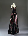 Evening ensemble, House of Chanel (French, founded 1910), silk, plastic, suede, glass, French