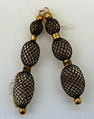 Earrings, hair, metal, British