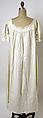 Nightgown, linen, American or European