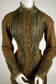 Dress, wool, silk, British
