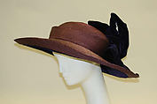 Hat, silk, straw, American