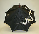 Parasol, silk, ivory, American