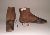 Shoes, leather, linen, American or European
