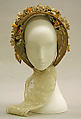 Bonnet, straw, horsehair, American or European