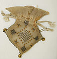 Coin purse, silk, metal, American or European