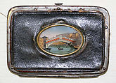 Purse, leather, silver, European