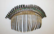 Comb, metal, glass, American or European