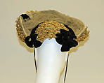 Bonnet, straw, silk, French
