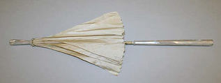 Parasol, silk, mother-of-pearl, American