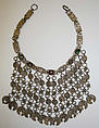 Necklace, metal, American or European