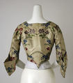 Bodice, silk, American or European