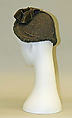 Bonnet, straw, silk, American