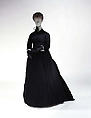 Mourning dress, silk, glass, French