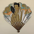 Fan, Domergue, paper, wood, French