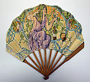 Fan, paper, wood, French