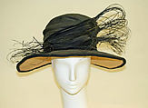 Hat, silk, quills, French