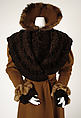 Coat, silk, fur, American