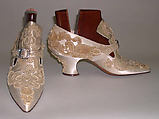Shoes, Pierre Yantorny (Italian, 1874–1936), silk, wood, French