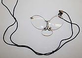 Pince-nez, metal, glass, American