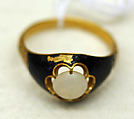 Ring, gold, enamel, American