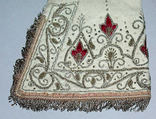 Gloves, leather, metal thread, British