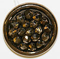 Button, metal, marcasite, American or European