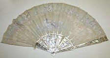 Fan, silk, French