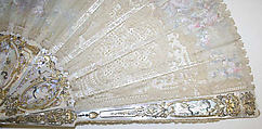 Fan, silk, French