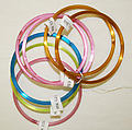 Bangle bracelet, glass, American or European