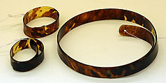 Jewelry set, tortoiseshell, American
