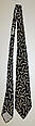 Necktie, silk, American