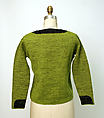 Sweater, Schiaparelli (French, founded 1927), wool, French