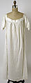 Nightgown, linen, American or European