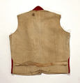 Vest, silk, linen, French