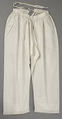 Drawers, cotton, American