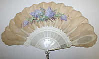 Fan, silk, French