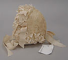 Bonnet, silk, American