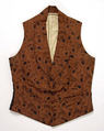 Vest, silk, American or European