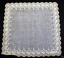Handkerchief, cotton, American or European