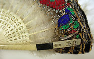 Fan, feathers, ivory, Japanese