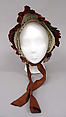 Bonnet, silk, American