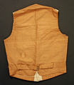Vest, silk, American