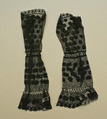 Mitts, silk, American