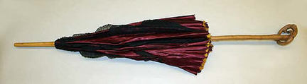 Parasol, silk, wood, American