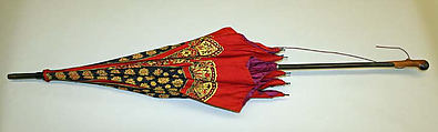 Parasol, silk, wood, American