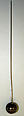 Hatpin, tortoise shell, metal, American
