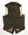 Vest, silk, cotton, probably French